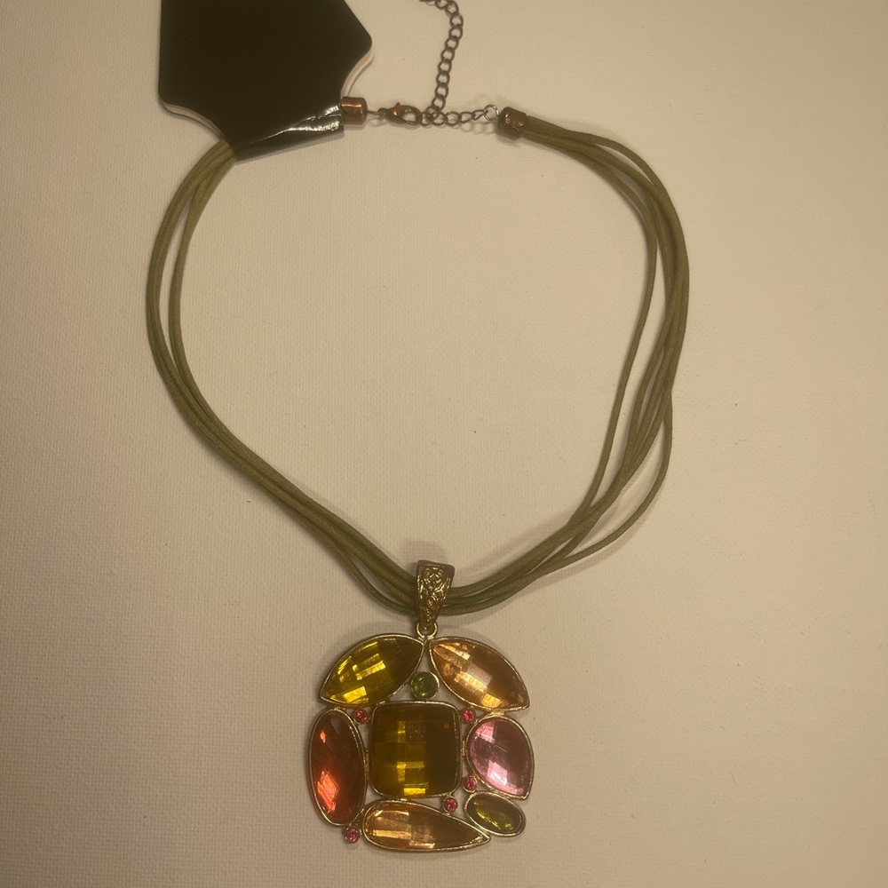 Imitation Swarovski Crystal Heritage Multicolor Gemstone Necklace